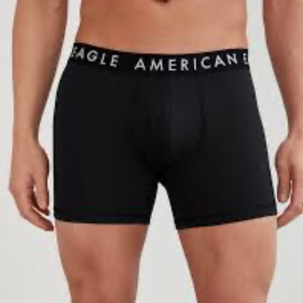 American Eagle Boxer Brief Men's 4.5" inseam mid length black size XL